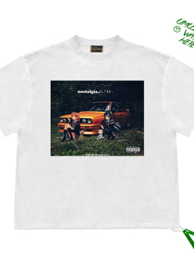 Vintagetee欧美风二次元复古联动Frank Ocean街头嘻哈宽松短袖T恤