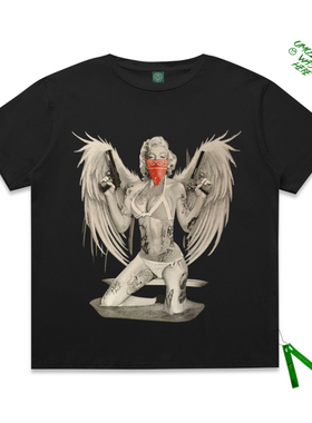 玛丽莲·梦露Marilyn Monroe周边黑色t恤男潮网红ins复古情侣短袖