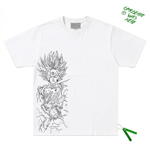 Dragon Ball龙珠动漫线稿T恤vintage白色高级感情侣短袖夏季宽松