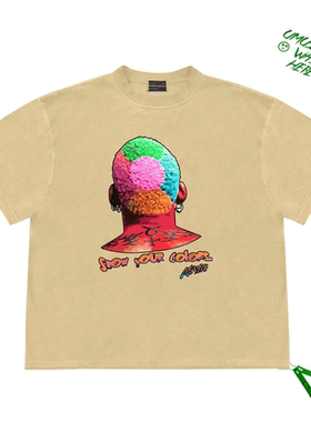 丹尼斯·罗德曼Dennis Rodman头像印花男女情侣慵懒风复古短袖t恤