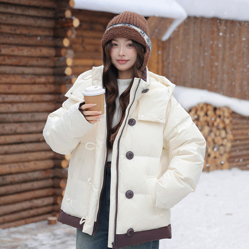 加肥羽绒服大码女装200斤胖mm中长款工装风派克服大码羽绒外套女