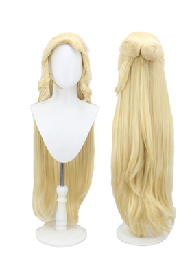 【烈火】原神执行官女士 cos动漫假发金黄色美人尖造型假发