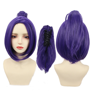 【烈火】家庭教师 库洛姆·髑髅闪电头皮爪子造型特调紫色cos假发