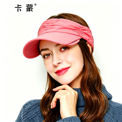卡蒙空顶帽女防晒遮阳帽户外运动可调节UPF50+出游帽子
