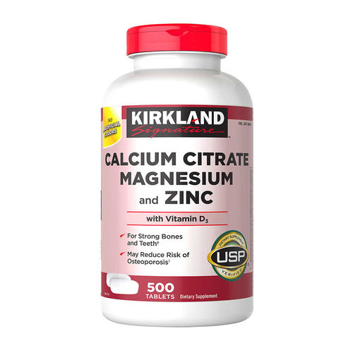 KirklandSignature/柯克兰 柠檬酸钙镁锌 600mg*500粒—粉红色