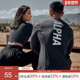 AlphaGym速干情侣长袖 分割走线圆领修身 弹力运动健身训练快干T恤