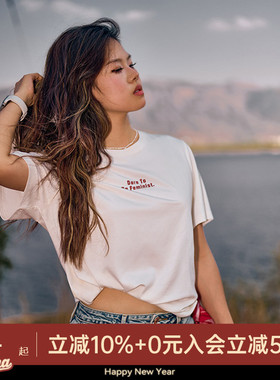 末路狂花系列·大女主短袖宽松OVERSIZE上衣索罗娜字母休闲T恤
