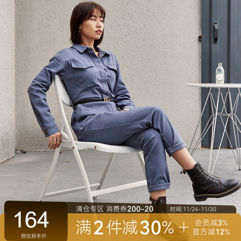 alphagym连体工装裤女原创ins