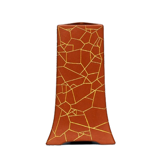 尚扣紫砂 田志平全手工三角冰纹小签筒盆 桌面艺术把玩装饰花器