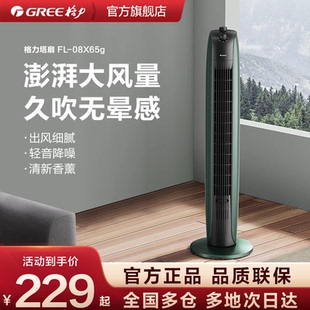 格力新款 风扇学生宿舍电扇 落地塔扇电风扇家用摇头台式 低噪立式