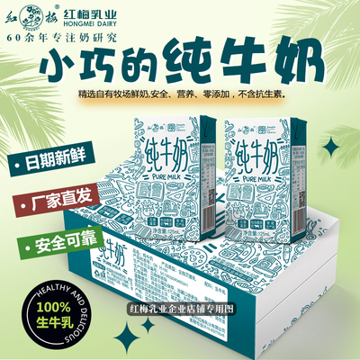 本土红梅100%全脂纯牛奶批发价