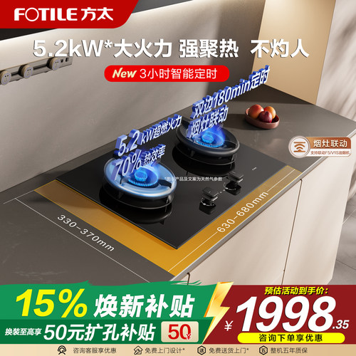 空气舱定时灶天然气厨房家用双灶