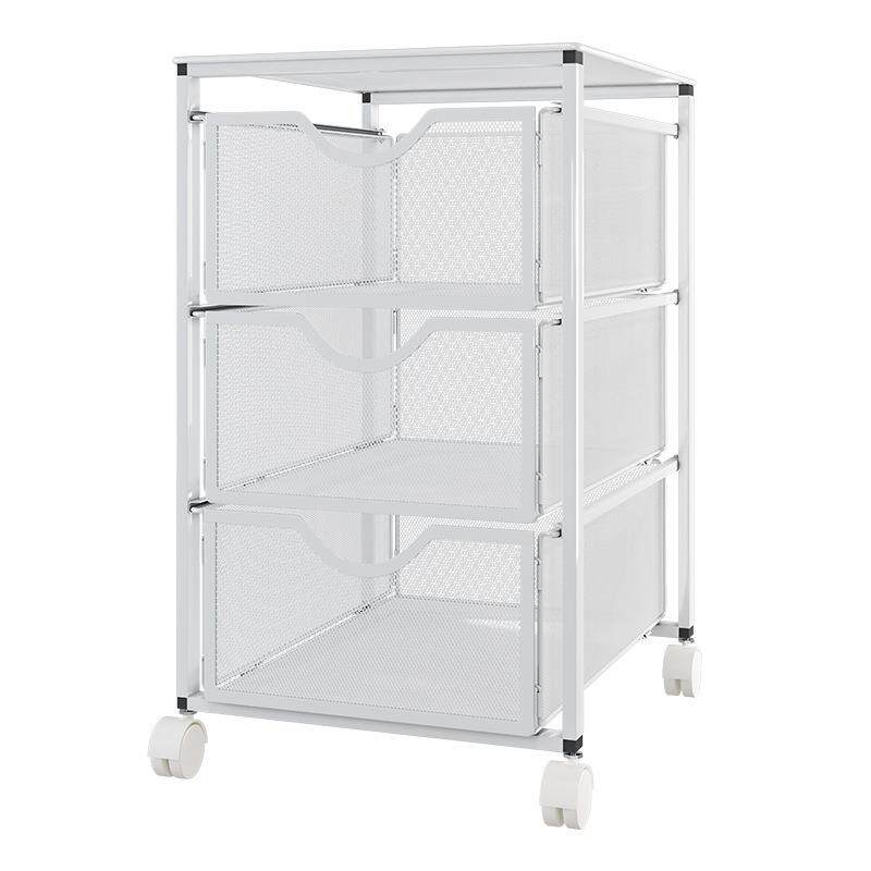 桌下置物架打印机多层办公桌下收纳柜可移动篮筐抽屉式桌底书桌子