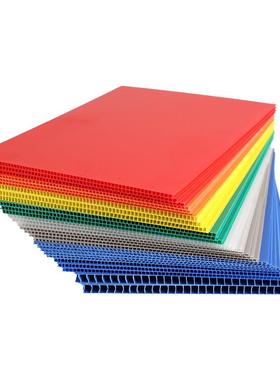 户外加厚PP中空板塑料周转箱白色钙塑防水抗压循环斜口库位盒