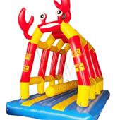 充气网红秋千儿童户外大型广场摆摊游乐园多人摇摆荡充气螃蟹秋千