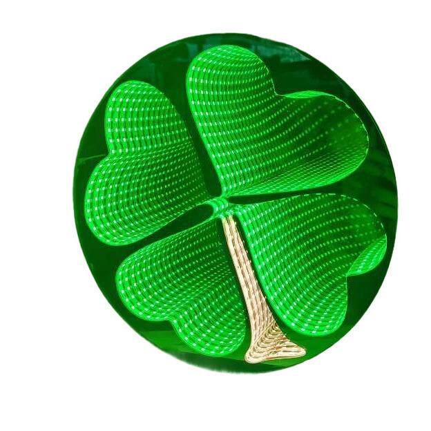 外贸深渊镜双面爱心霓虹灯千层镜立体双面发光字母镜面隧道镜