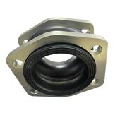 厂家供应NG菱形法兰橡胶接头液压系统耐油可曲挠橡胶软连接