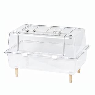 70全透明仓鼠笼子亚克力大号金丝熊花枝鼠豚鼠专用别墅特大号笼子