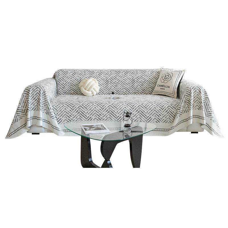 夏季冰丝沙发盖布轻奢高级感法式奶油风夏天凉感沙发垫套罩全盖巾