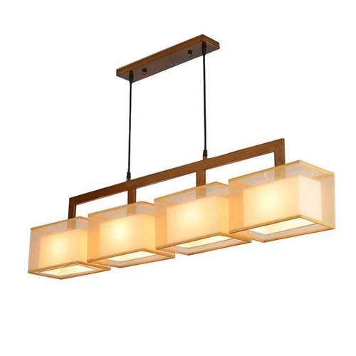 新中式吊灯客厅饭厅三头餐厅吊灯茶室吊燈现代简约长方形吧台灯具