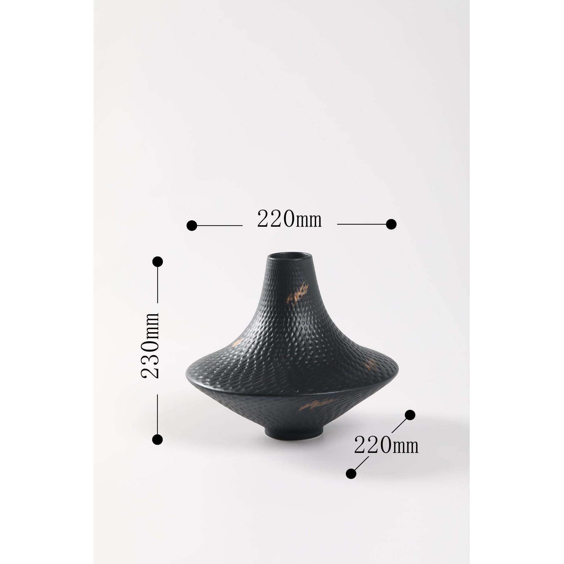 新中式创意飞碟黑色花瓶摆件客厅玄关餐桌桌面插花陶瓷花器工艺品,橡塑材料及制品,工业陶瓷,淘宝优惠券,粉丝福利购,淘宝优惠卷