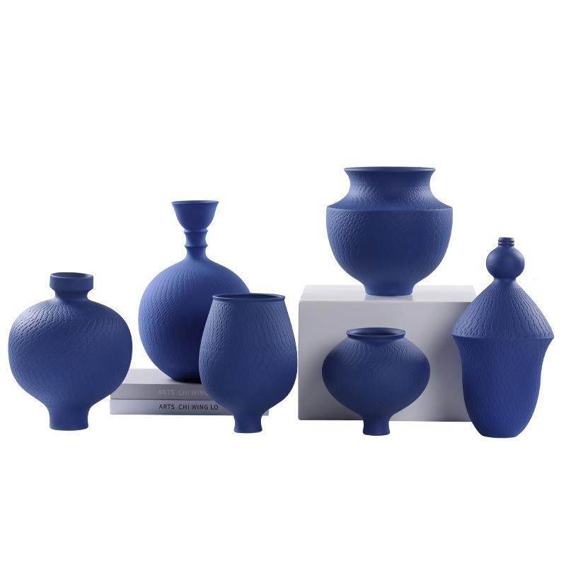 现代简约手工陶瓷酒店餐桌装饰跳刀款蓝色12件套样板间器皿摆件,橡塑材料及制品,工业陶瓷,淘宝优惠券,粉丝福利购,淘宝优惠卷