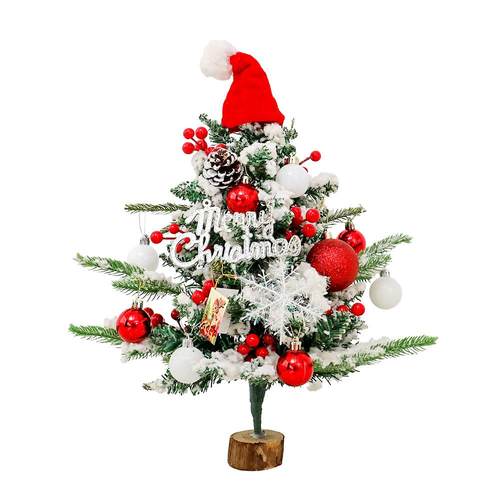 迷你圣诞树新款45/60cm桌面摆件加密小型套聖誕樹装橱窗圣诞装饰