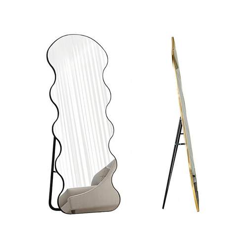 pvc框架落地镜家用穿衣镜服装店试衣镜不规则落地镜全身镜定制