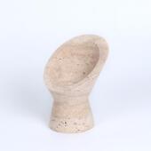 现代极简黄洞石花盆摆件样板房售楼处客厅玄关桌面软装 饰花盆摆设