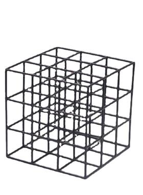 现代简约几何镂空摆件铁艺方形软装饰品立体框架样板卧室书房客厅