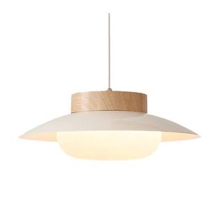 奶油风餐厅吊灯日式 原木风餐桌灯中古侘寂风民宿饭厅圆桌吧台吊灯