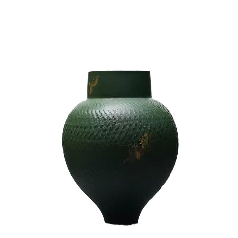 新中LFN式创庆意复花古红色喜陶瓷软瓶摆件样板间民宿茶室桌面花