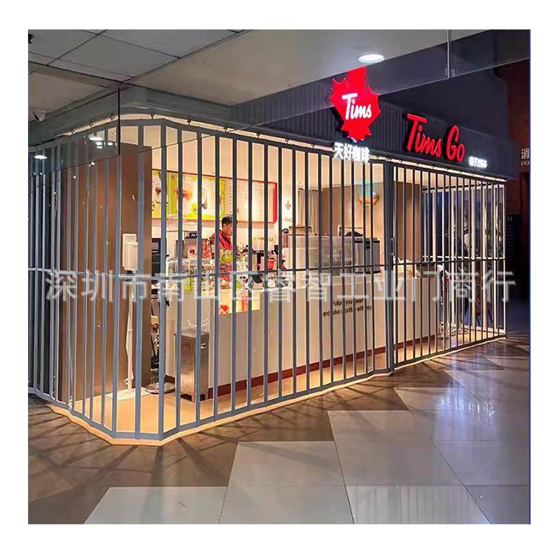 折叠门推拉门开放式厨房折叠门无地轨防水帘隔断防尘洗车店推拉门