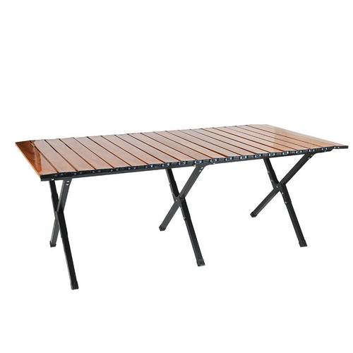 户外折叠桌蛋卷桌便携式轻便露营桌子野营桌椅轻便野炊木纹野餐桌