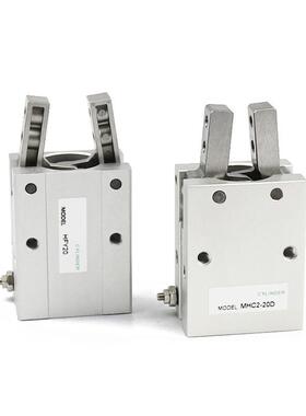 MHC2手指气缸气动支点HFY20夹紧气缸HDS双作用机械夹爪气缸