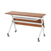 折叠会议桌可移动折叠拼接长条桌带轮子活动折叠培训办公桌椅组合