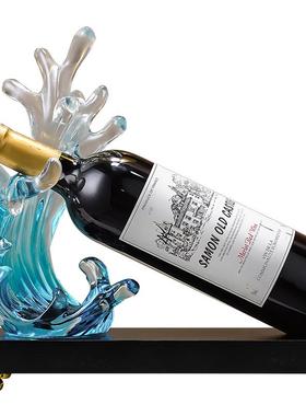 红酒架摆件创意家居客厅酒柜餐边玻璃柜装饰品软装高级感轻奢高档