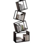 网红创意转角书架落地书架客厅现代铁艺角落书柜异形创意装 饰书架