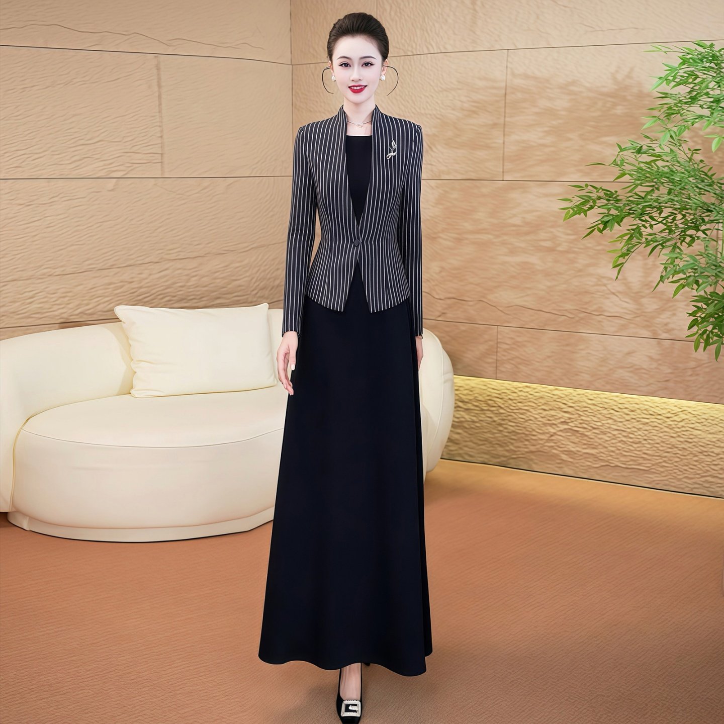 正式场合端庄连衣裙2025秋冬新款高级感气质显瘦长裙子女连身裙50,女装/女士精品,连衣裙,淘宝优惠券,粉丝福利购,淘宝优惠卷