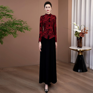 长裙子102 显瘦气质重要场合漂亮 红色加厚冬季 连衣裙女2025新款