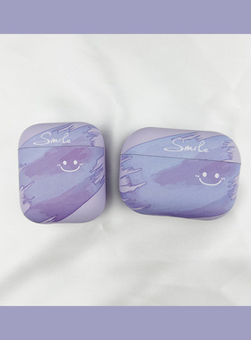 适用airpodspro2保护套高级感苹果耳机壳pro二代可爱第三代c口小众ipod简约紫色iphone蓝牙硅胶不掉盖airpod3