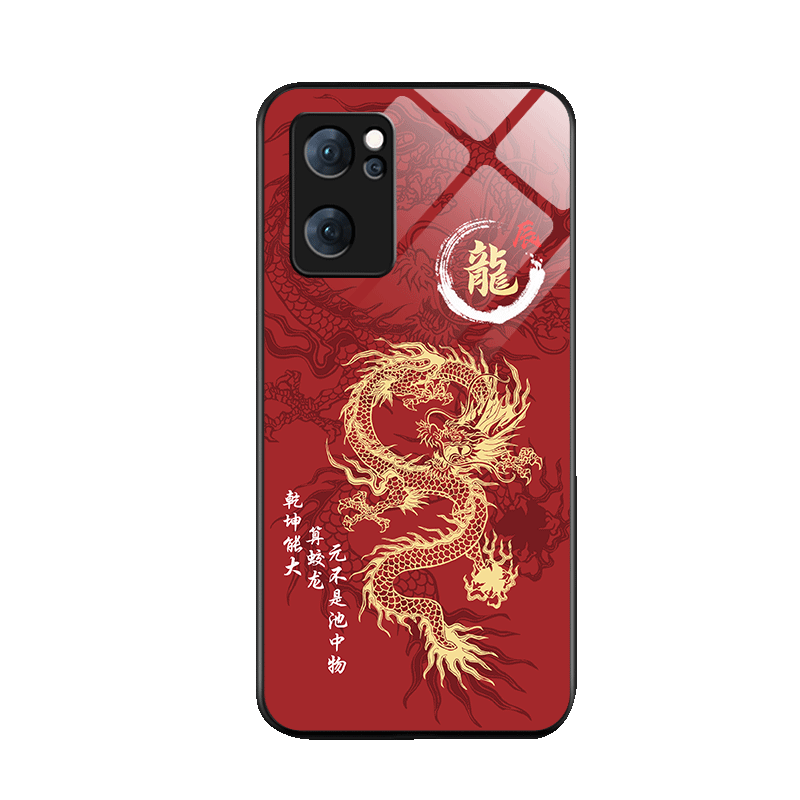 中国龙适用opporeno7手机壳男Reno7pro新年7se钢化玻璃ren07国潮本命保护套0pp0全包防摔硅胶2024高级感外壳
