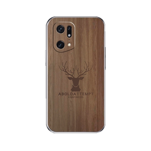 木纹金属鹿头适用于oppofindx5手机壳findx3男款高端findx5pro全包Findx3ro电镀银保护套防摔创意软硅胶外壳