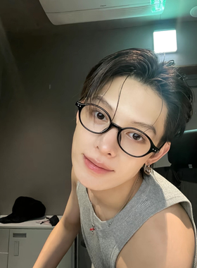 corti赵雨凡同款眼镜男复古椭圆书呆子小框防蓝光素颜眼镜可配镜