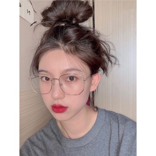 新款倪妮杨超越显脸小金边眼镜框