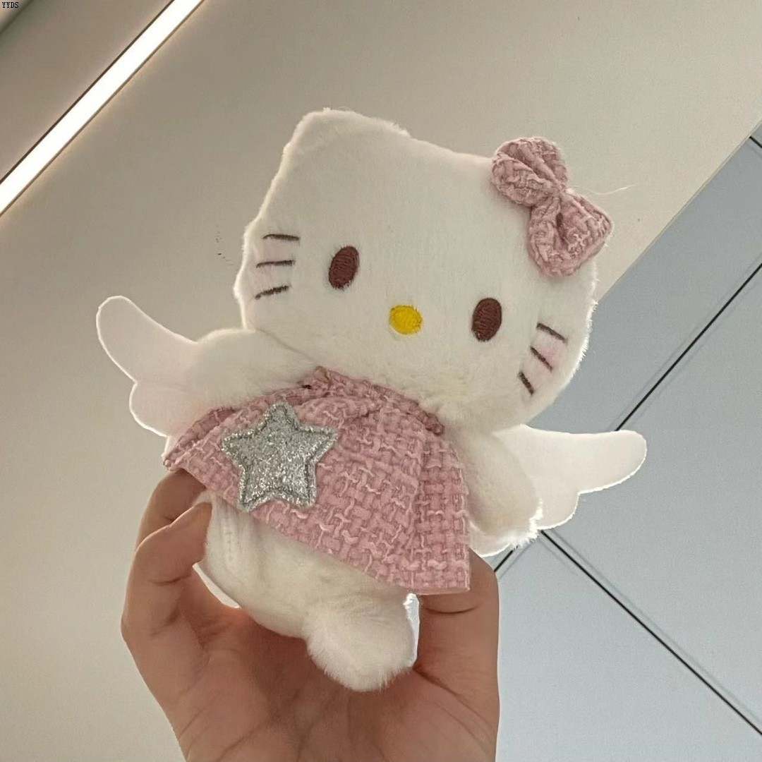 春季可爱毛绒钥匙扣挂件少女裙子挂饰kitty公仔包ins礼物小包
