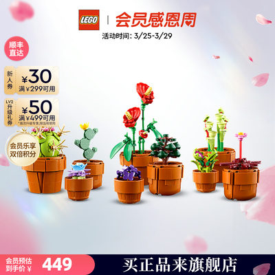 10329迷你盆栽永生花积木摆件玩具