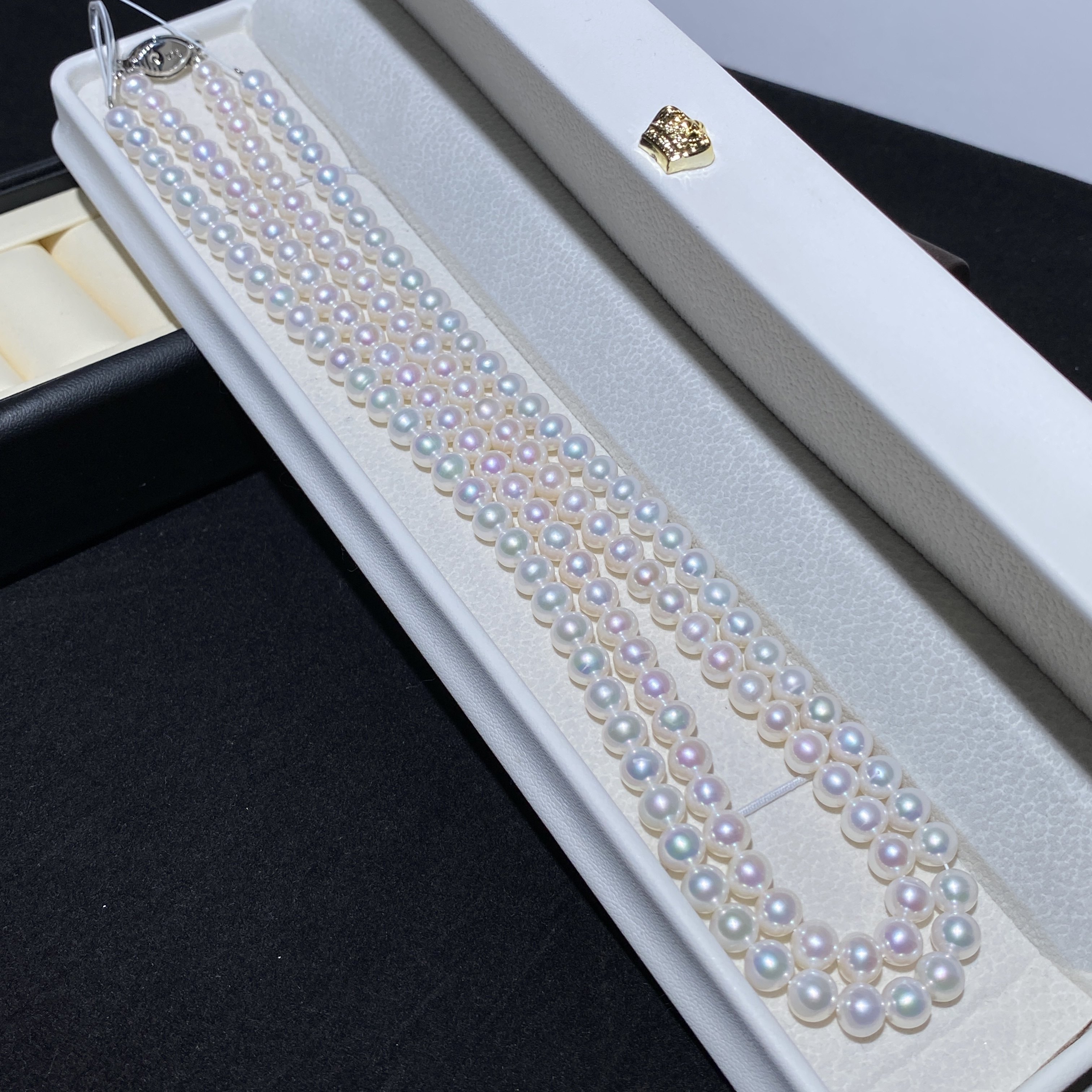 6-6.5mm经典天然淡水珍珠项链近圆强光圆锁骨链，姐妹们轻松驾驭,珠宝/钻石/翡翠,颈饰,淘宝优惠券,粉丝福利购,淘宝优惠卷