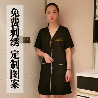 皮肤管理美甲美睫美容师中袖工作服衣服养生馆微整短袖韩版定制LG