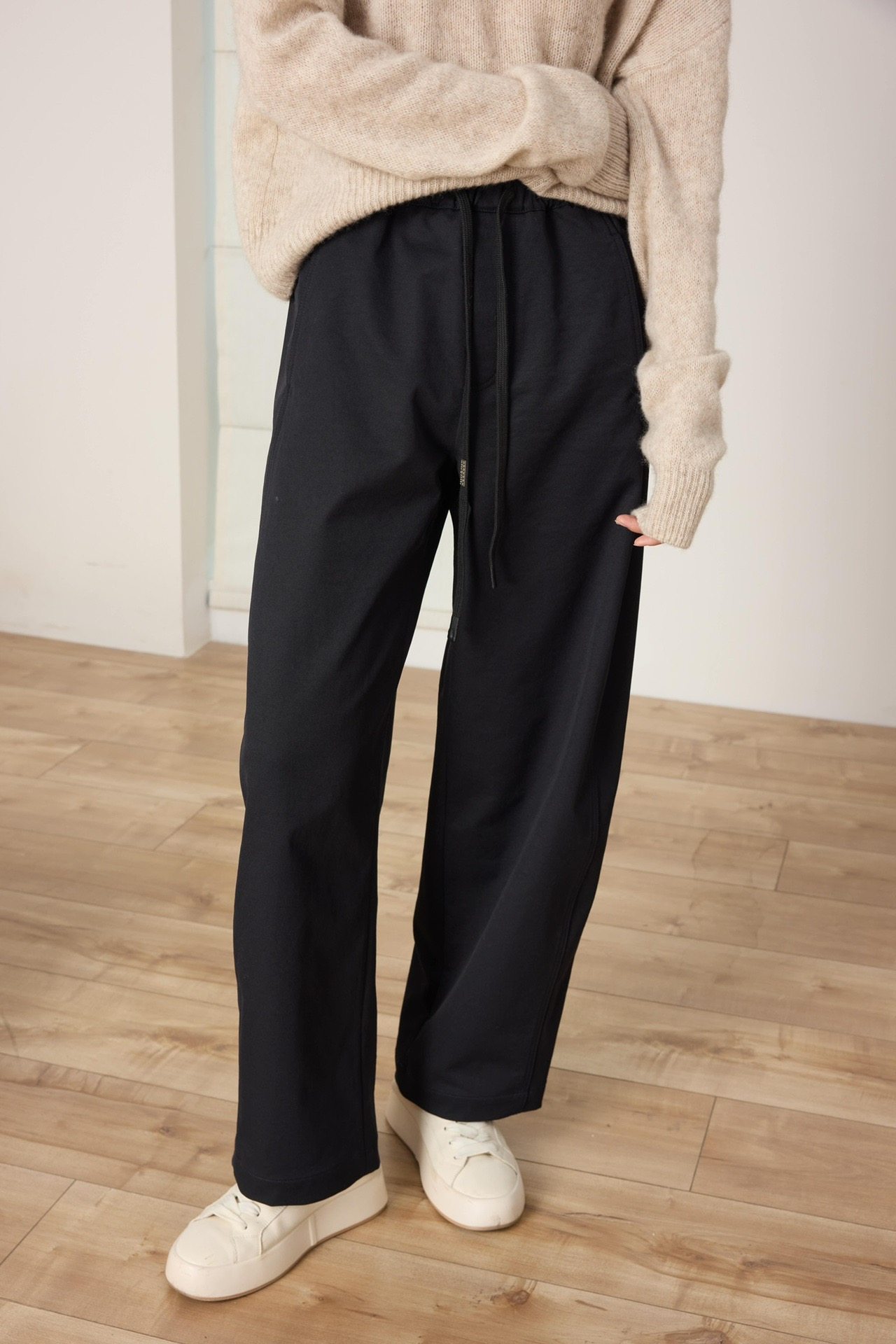 MM6欧货高端松紧腰抽绳奶奶裤女宽松显瘦百搭休闲哈伦阔腿裤长裤,女装/女士精品,休闲裤,淘宝优惠券,粉丝福利购,淘宝优惠卷